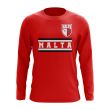 Malta Core Football Country Long Sleeve T-Shirt (Red)