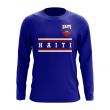 Haiti Core Football Country Long Sleeve T-Shirt (Royal)