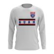 Guam Core Football Country Long Sleeve T-Shirt (White)