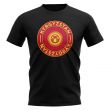 Kyrgyzstan Football Badge T-Shirt (Black)