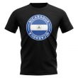Nicaragua Football Badge T-Shirt (Black)