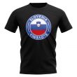 Slovenia Football Badge T-Shirt (Black)