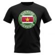 Suriname Football Badge T-Shirt (Black)