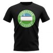 Uzbekistan Football Badge T-Shirt (Black)