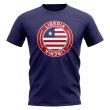 Liberia Football Badge T-Shirt (Navy)