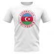 Azerbaijan Football Badge T-Shirt (White)