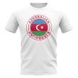 Azerbaijan Football Badge T-Shirt (White)