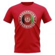 Afghanistan Football Badge T-Shirt (Red)