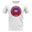 Haiti Football Badge T-Shirt (White)