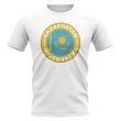 Kazakhstan Football Badge T-Shirt (White)