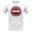 Latvia Football Badge T-Shirt (White)