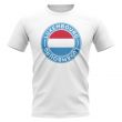 Luxembourg Football Badge T-Shirt (White)