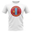 Mongolia Football Badge T-Shirt (White)