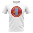 Mongolia Football Badge T-Shirt (White)