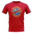 Dr Congo Football Badge T-Shirt (Red)