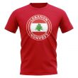 Lebanon Football Badge T-Shirt (Red)
