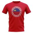 Liechtenstein Football Badge T-Shirt (Red)