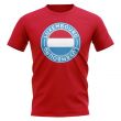 Luxembourg Football Badge T-Shirt (Red)