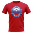 Slovenia Football Badge T-Shirt (Red)