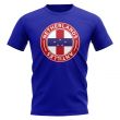 Netherlands Antilles Football Badge T-Shirt (Royal)