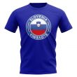 Slovenia Football Badge T-Shirt (Royal)