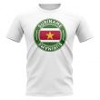 Suriname Football Badge T-Shirt (White)