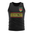 Burkina Faso Core Football Country Sleeveless Tee (Black)