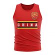 China Core Football Country Sleeveless Tee (Red)