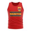 Mauritius Core Football Country Sleeveless Tee (Red)