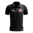 Latvia Football Polo Shirt (Black)