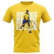 Pele Brazil Player T-Shirt (Yellow)