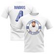 Sergio Ramos Real Madrid Illustration T-Shirt (White)