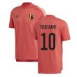 2020-2021 Belgium Adidas Training Tee (Red) (Your Name)