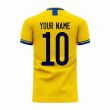 Sweden 2023-2024 Home Concept Football Kit (Libero) (Your Name)