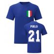 Andrea Pirlo Italy National Hero Tee's (Blue)