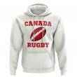 Canada Rugby Ball Hoody (White)