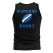 Scotland Rugby Ball Tank Top (Black)