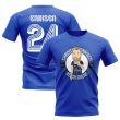 Christian Eriksen Inter Milan Illustration T-Shirt (Blue)