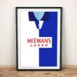 Blackburn Retro Football Shirt Art Print