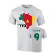 Cameroon 2014 Country Flag T-shirt (etoo 9)