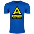 Caution Will Griggs On Fire T-Shirt (Royal Blue)