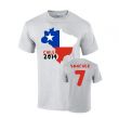 Chile 2014 Country Flag T-shirt (sanchez 7)