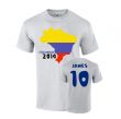 Colombia 2014 Country Flag T-shirt (james 10)