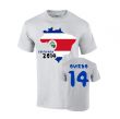 Costa Rica 2014 Country Flag T-shirt (oviedo 14)
