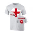 England 2014 Country Flag T-shirt (gerrard 4)