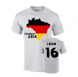 Germany 2014 Country Flag T-shirt (lahm 16)