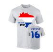 Holland 2014 Country Flag T-shirt (van Persie 16)