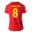 Andres Iniesta Visca El Barca Hero T-Shirt (Red)