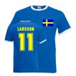 Henrik Larsson Sweden Ringer Tee (blue)
