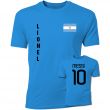 Lionel Messi Argentina Flag T-Shirt (Blue)